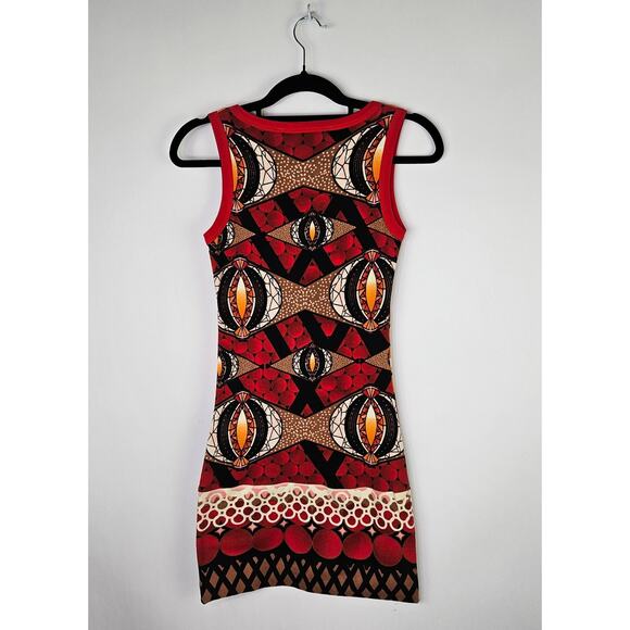 SMASH Sleeveless Cotton Dress Size Small Graphic Art Print Retro Mod Style Artsy - Picture 6 of 11